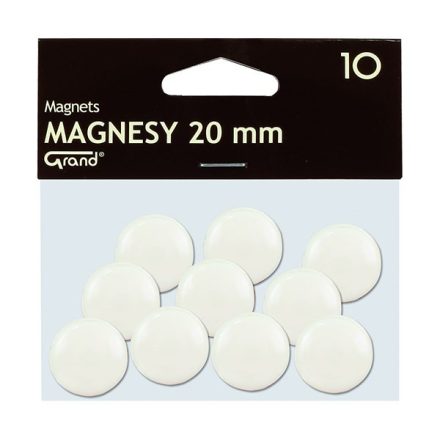 Táblamágnes GRAND 20mm fehér 10 darabos