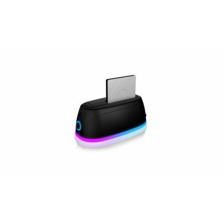 Raidsonic IcyBox IB-1124L-C3 DockingStation for 1x HDD/SSD with USB 3.0 Type-A or Type-C combo cable and LED lighting