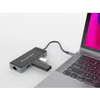 Conceptronic  DONN14G 7-in-1 USB 3.2 Gen 1 Docking Station Grey