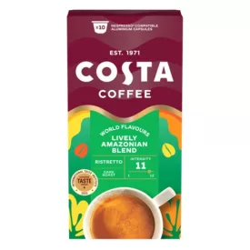   Kávékapszula COSTA COFFEE Nespresso Lively Amazonian Blend 10 kapszula/doboz