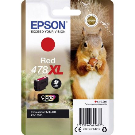 Epson T04F5 (478XL) Red tintapatron 