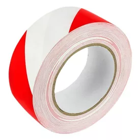 Jelzőszalag GRAND 48mm x 50m öntapadós piros-fehér