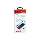 EQuip 4-Port USB 3.2 Gen 1 Hub with USB-C Adapter Black