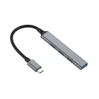 EQuip 4-Port USB 3.0/2.0 Hub USB-C Grey