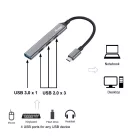 EQuip 4-Port USB 3.0/2.0 Hub USB-C Grey
