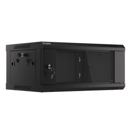 Lanberg 19" 4U Falra szerelhető Rackszekrény Black 