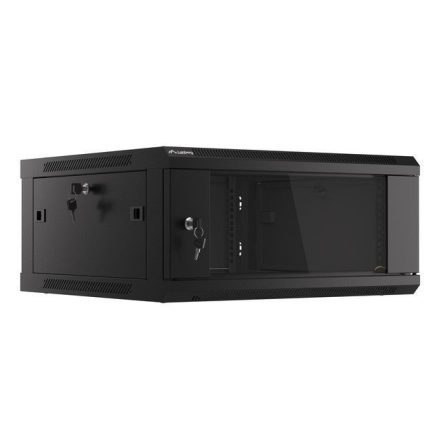 Lanberg 19" 4U Falra szerelhető Rackszekrény Black 