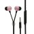 2GO Luxury Zipper-Style In-Ear Stereo Headset Black/Rose