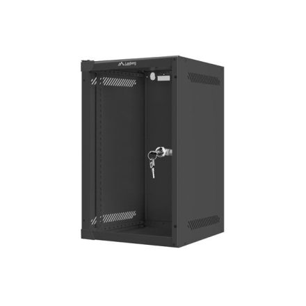 Lanberg 10" 9U Falra szerelhető Rackszekrény Black 