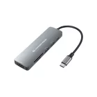 Conceptronic  DONN11G 6in1 USB3.2 Gen 1 Docking Station Grey