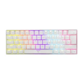   White Shark GK-2022W Shinobi Brown Switches Mechanical 60% Gaming Keyboard White US