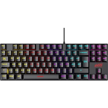 Ventaris Malevik RGB Mechanical Red Switch Gamer Keyboard Black HU 