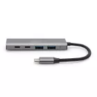 Digitus USB-C 4 Port HUB, 2x USB A + 2x USB-C Dark Gray