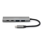 Digitus USB-C 4 Port HUB, 2x USB A + 2x USB-C Dark Gray