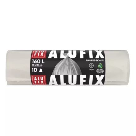 Szemeteszsák ALUFIX 160L átlátszó LDPE 90x110 cm 10 darabos