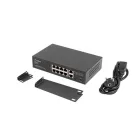 Lanberg 8x 100MB POE+/2X 1GB UNMANAGED RACK 10"/19" GIGABIT ETHERNET 120W