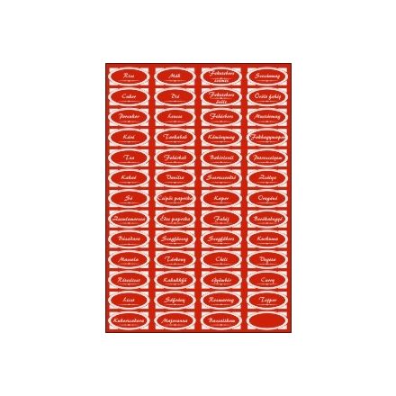 Matrica fűszeres piros "D"