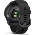 Garmin Vivomove Trend Slate Stainless Steel Bezel with Black Case and Silicone Band