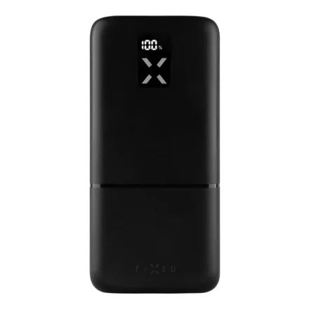 FIXED Zen 30 powerbank, 30 000 mAh, 20W PowerDelivery, 1 db USB-C és 2 db USB-A kimenet, LED kijelző, 5V/9V/12V kimeneti feszültség, fekete
