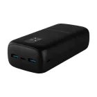 FIXED Zen 30 powerbank, 30 000 mAh, 20W PowerDelivery, 1 db USB-C és 2 db USB-A kimenet, LED kijelző, 5V/9V/12V kimeneti feszültség, fekete