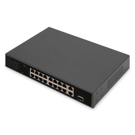 Digitus DN-95355 16 Port FE PoE Switch Black