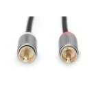 Digitus DB-510330-010-S Audio adapter cable, 3.5 mm stereo jack to RCA 1m Black