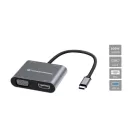 Conceptronic  DONN16G 4in1 USB3.2 Gen 1 Docking Station Grey