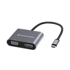 Conceptronic  DONN16G 4in1 USB3.2 Gen 1 Docking Station Grey