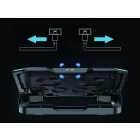 Conceptronic  THYIA01B ERGO RGB 6 ventilátoros gamer laptop hűtőpad mobiltartóval