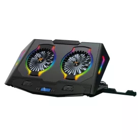   Conceptronic  THYIA02B ERGO RGB 2 ventilátoros gamer laptop hűtőpad mobiltartóval