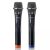 Lenco MCW-020BK Set of 2 wireless microphones with portable battery powered receiver Black