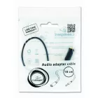 Gembird CCA-419 3.5 MM 4-PIN audio cross-over adapter cable 0,18m Black