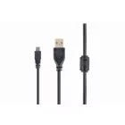 Gembird CCF-USB2-AM5P-6 USB 2.0 A- MINI 5PM cable with ferrite core 1,8m Black