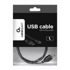 Gembird CCP-MUSB2-AMBM- micro USB cable 2.0 AM-MBM5P 1m Black