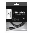 Gembird CCP-MUSB2-AMBM90-6 micro USB cable 2.0 AM-MBM5P angled 90 1,8m Black