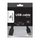Gembird CCP-USB2-AMAF-0.15M USB 2.0 A- A-socket cable 0,15m Black