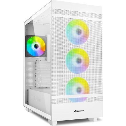 Sharkoon Rebel C50 RGB Tempered Glass White