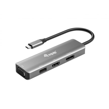 EQuip 133485 USB-C to HDMI/DisplayPort/VGA/USB Adapter