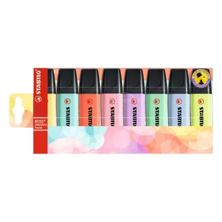 Szövegkiemelő készlet STABILO Boss Original Pastel 1-5mm 8 darabos
