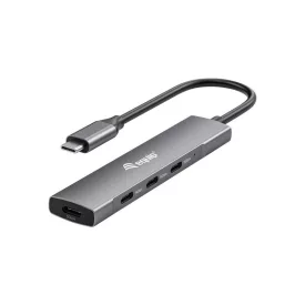 EQuip 4-Port USB 3.2 Gen1 USB-C Hub Grey