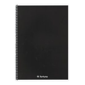 Spirálfüzet vonalas FORTUNA Monocolor A/4 70 lapos fekete