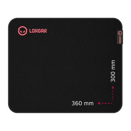 LORGAR Main 323 Egérpad Black/Red