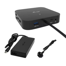   I-TEC USB-C Dual Display Docking Station with Power Delivery 100 W + i-tec Universal Charger 100 W