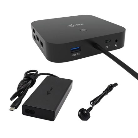 I-TEC USB-C Dual Display Docking Station with Power Delivery 100 W + i-tec Universal Charger 100 W