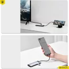 Baseus Metal Gleam Series 8in1 Docking Station Silver