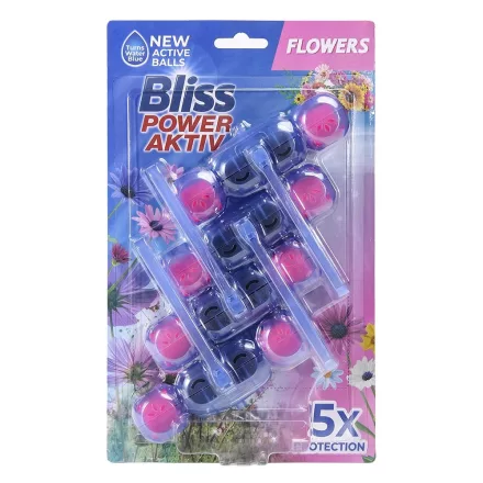 Toalett illatosító golyó BLISS virág 4x50 g