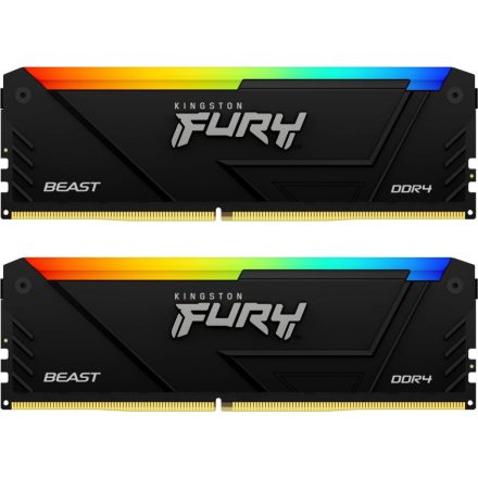 Kingston 16GB DDR4 2666MHz Kit(2x8GB) Fury Beast RGB Black