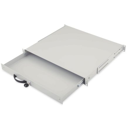 Digitus 1U lockable drawer with handle 44x481x400mm Grey (RAL 7035)