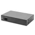 Digitus 8-Port Gigabit PoE Switch 19 Zoll Unmanaged 2 Uplinks Silver