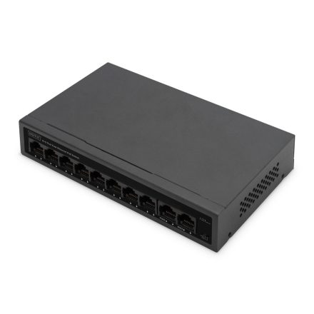 Digitus 8+2 Port FE PoE Switch Black 